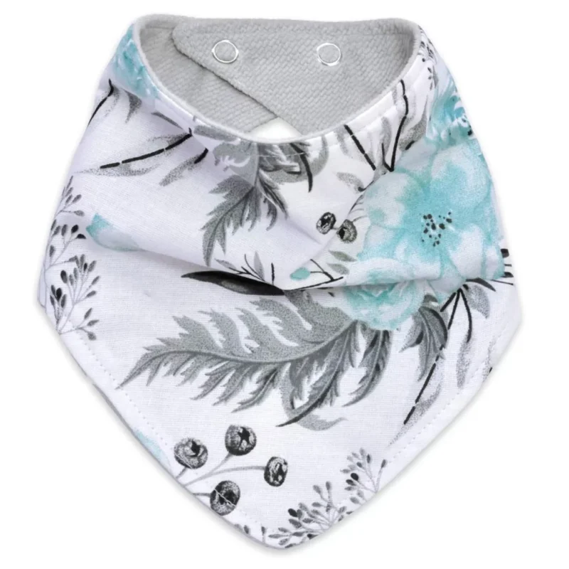 Apaszka dwustronna Garden Mint z velvetem grey