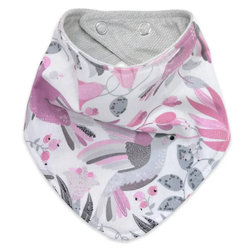 Apaszka dwustronna Hummingbird z velvetem grey