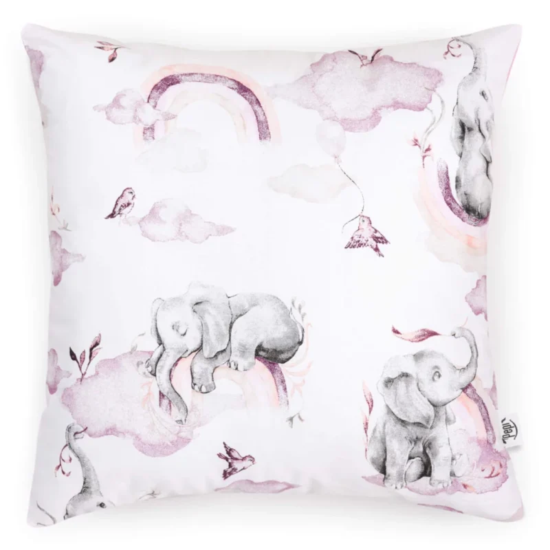 Bawełniana poszewka 40x40 na poduszkę z suwakiem Eledreams Pink