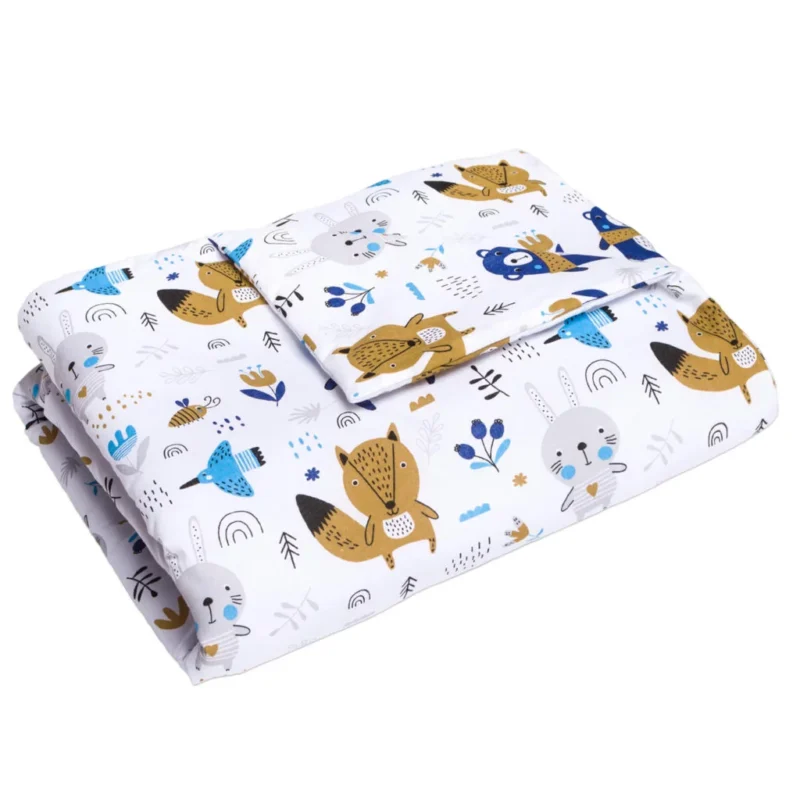 Kocyk bawełniany 75×100 z wypełnieniem blue bear