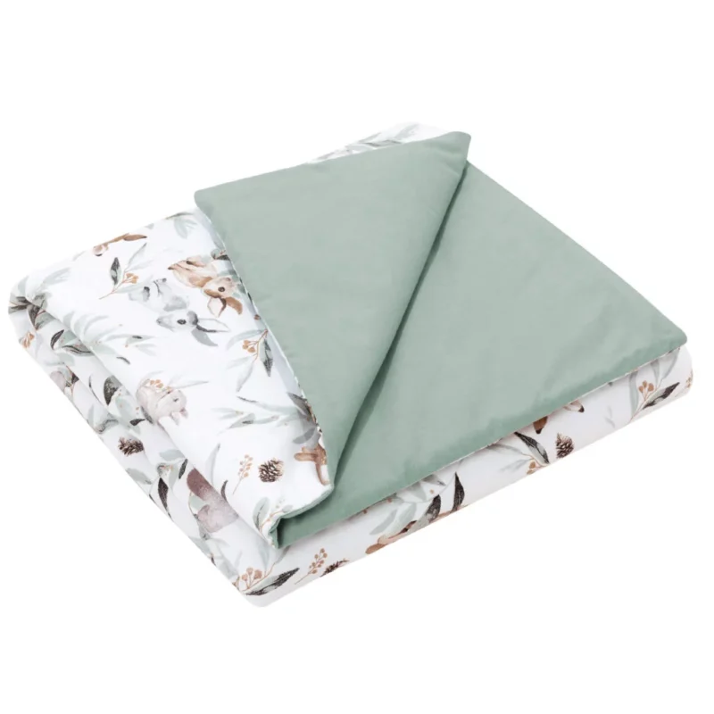 Kołderka 75×100 - Green Groove Sage - bawełna