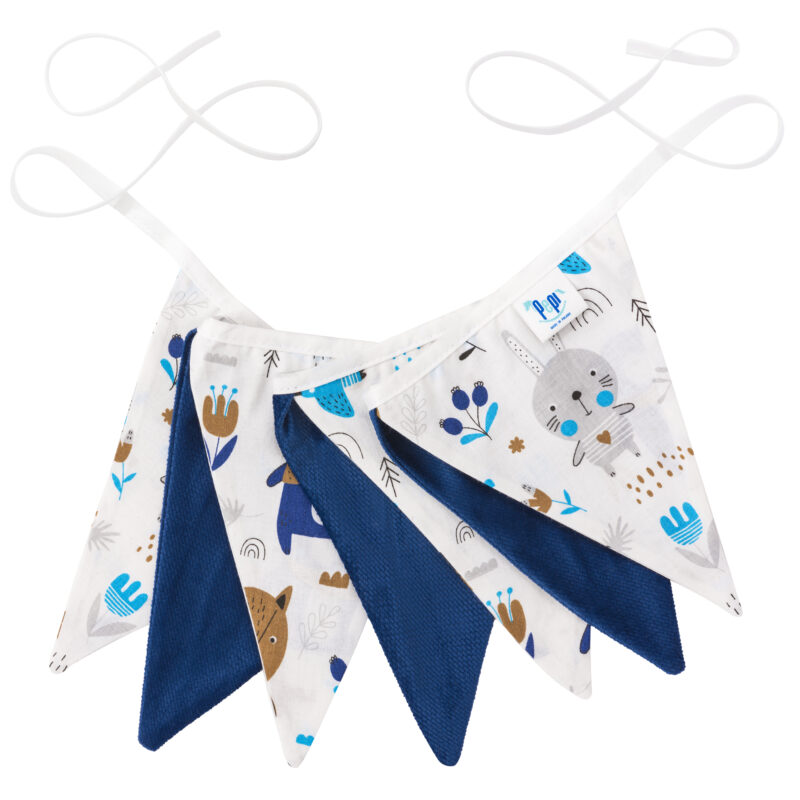 Girlanda Blue Bear z velvetem granatowym