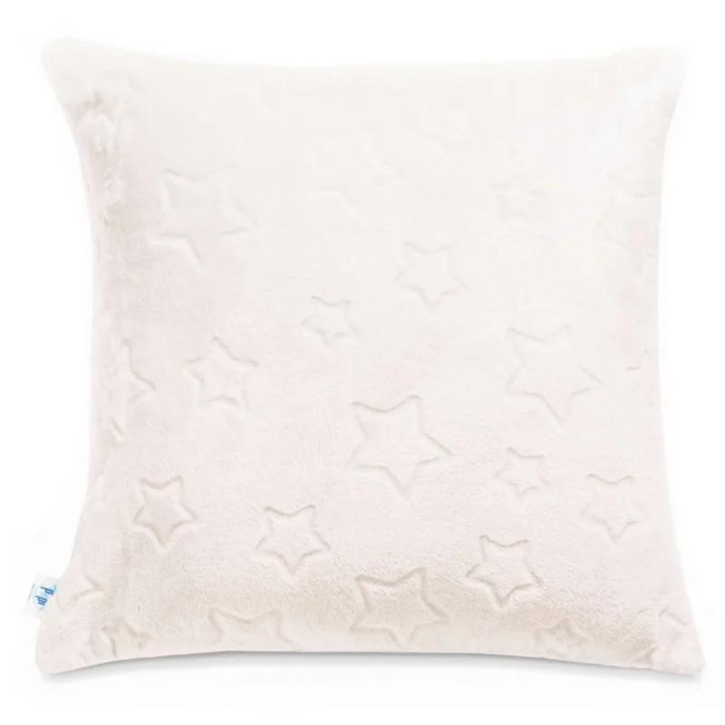 Poszewka na poduszkę z pluszu w gwiazdki 50x50 - cream