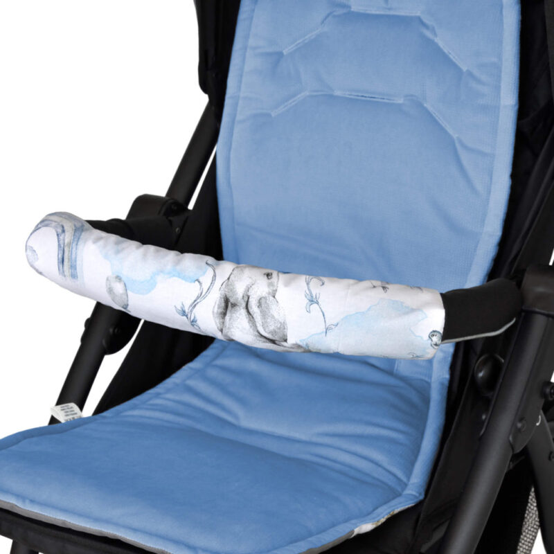 Ochraniacz na pałąk do wózka spacerowego Eledreams Blue z velvetem