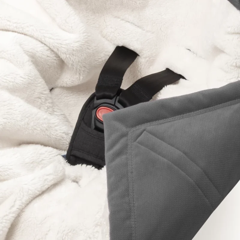 Kocyk do fotelika samochodowego Royal Comfort z velvetem grey - obrazek 3