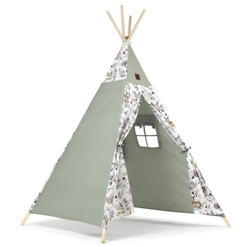 Namiot TIPI dla dzieci Wigwam z okienkiem Green Groove + GRATIS stabilizator