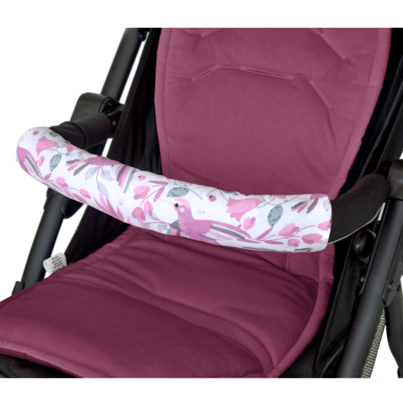 Ochraniacz na pałąk do wózka spacerowego Hummingbird z velvetem old rosa