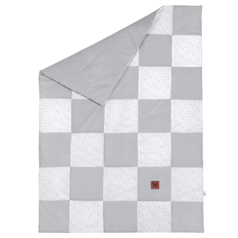 Kołderka patchwork 100×140 Grey Galaxy z velvetem