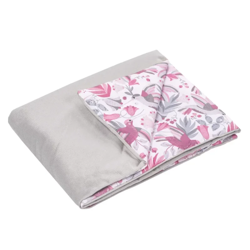 Kocyk bawełniany 55×75 z wypełnieniem Hummingbird z velvetem grey