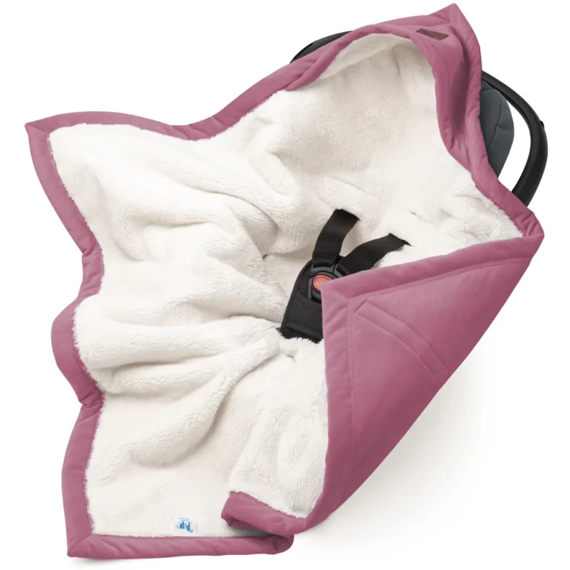 Kocyk do fotelika samochodowego Royal Comfort z velvetem old rosa - obrazek 2