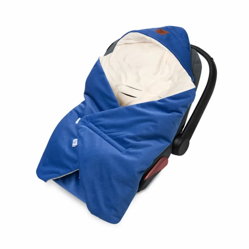 Kocyk do fotelika samochodowego z polarem blue minky