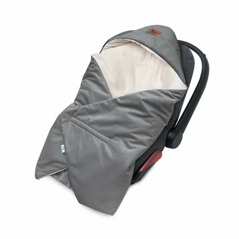 Kocyk do fotelika samochodowego z polarem grey minky
