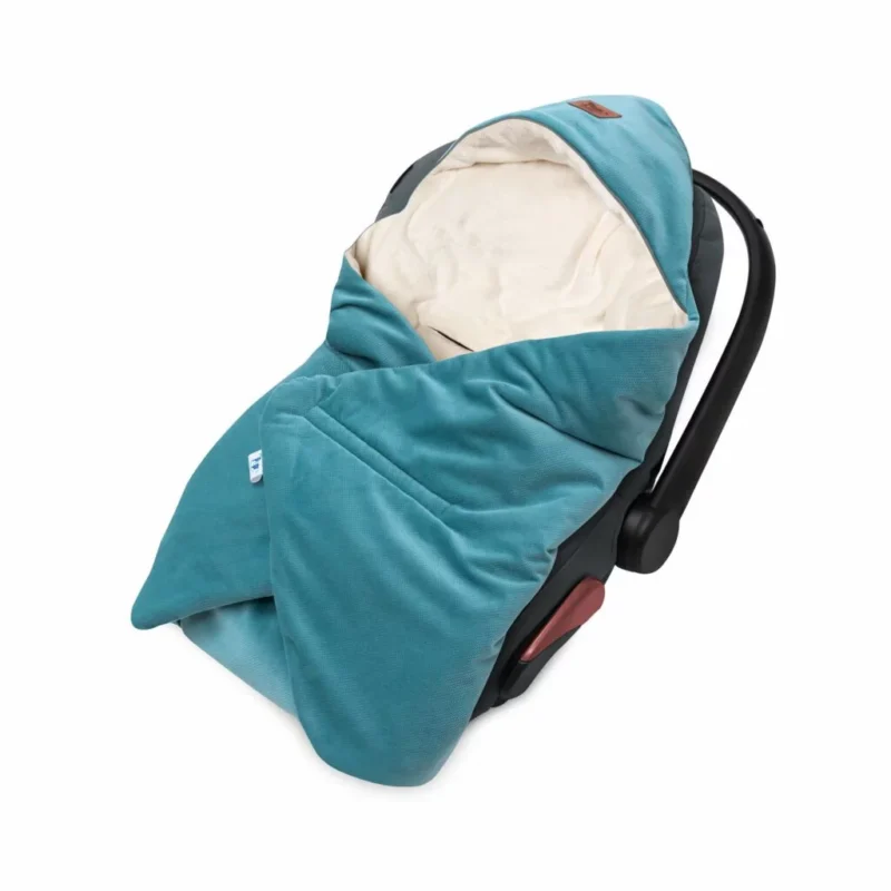Kocyk do fotelika samochodowego z polarem green minky
