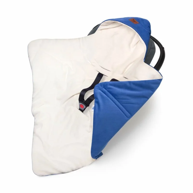 Kocyk do fotelika samochodowego z polarem blue minky - obrazek 2