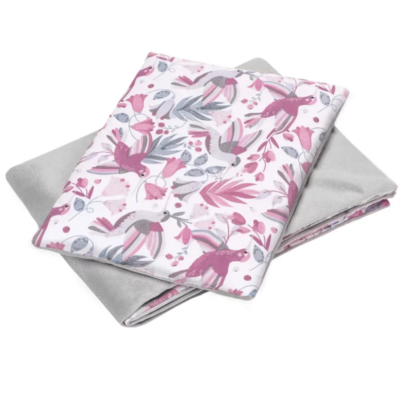 Wyprawka niemowlęca 6-elementowa - Hummingbird grey - bawełna/velvet - obrazek 3
