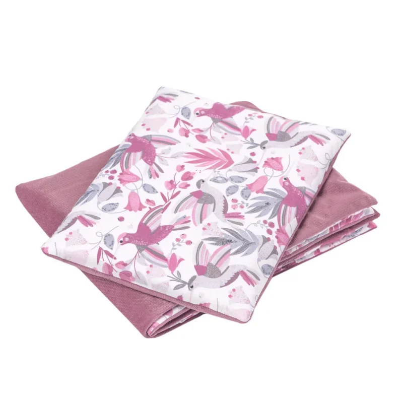 Wyprawka niemowlęca 6-elementowa - Hummingbird old rosa - bawełna/velvet - obrazek 3