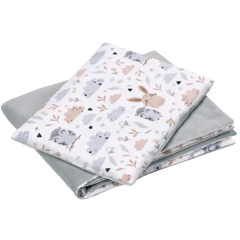 Wyprawka niemowlęca 6-elementowa - Forest Friends grey - bawełna/velvet - obrazek 3
