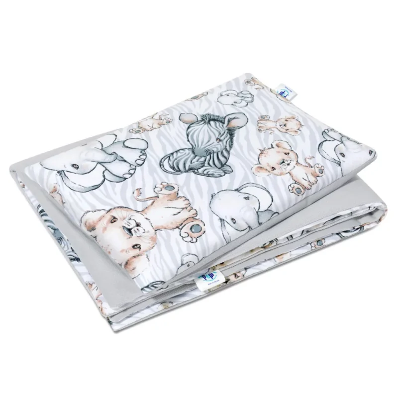 Wyprawka niemowlęca 5-elementowa - Safari grey - bawełna/velvet - obrazek 5