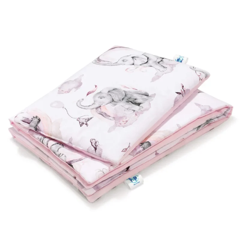 Wyprawka niemowlęca 5-elementowa - Eledreams Pink - bawełna - obrazek 2