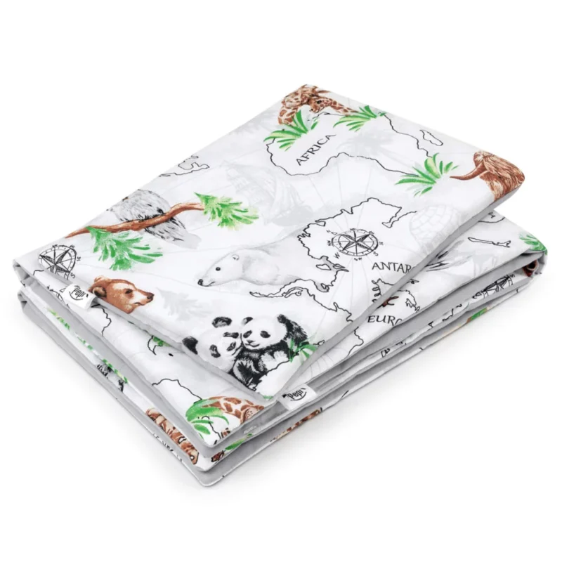Zestaw kocyk 55×75 i płaska poduszka 25×35 Wild Land