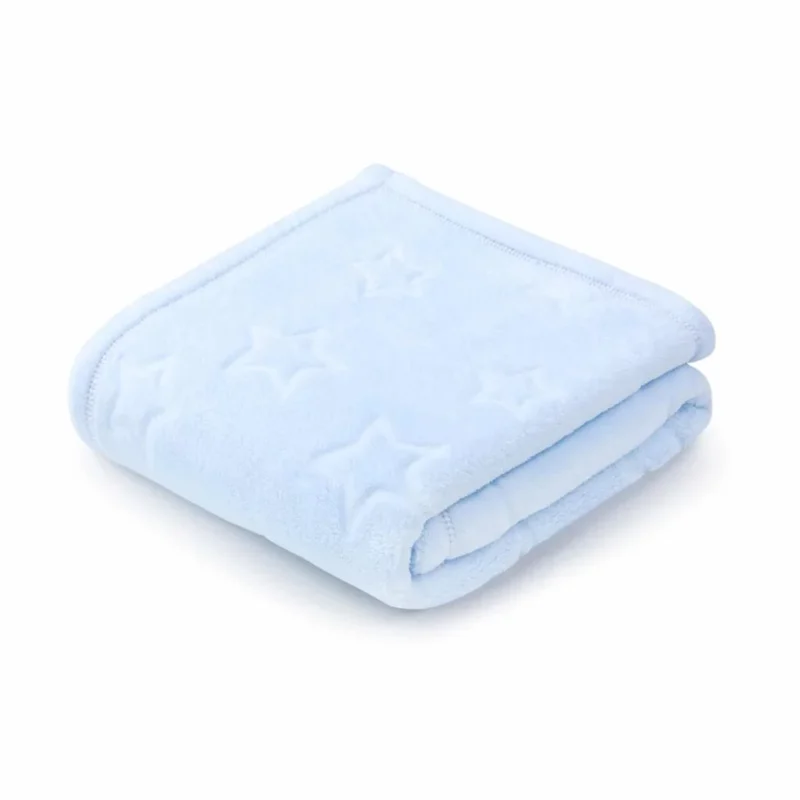 Kocyk pluszowy z gwiazdkami 70×100 blue baby