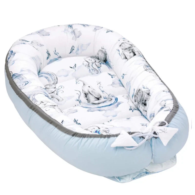 Wyprawka niemowlęca 5-elementowa - Eledreams Blue - bawełna - obrazek 5