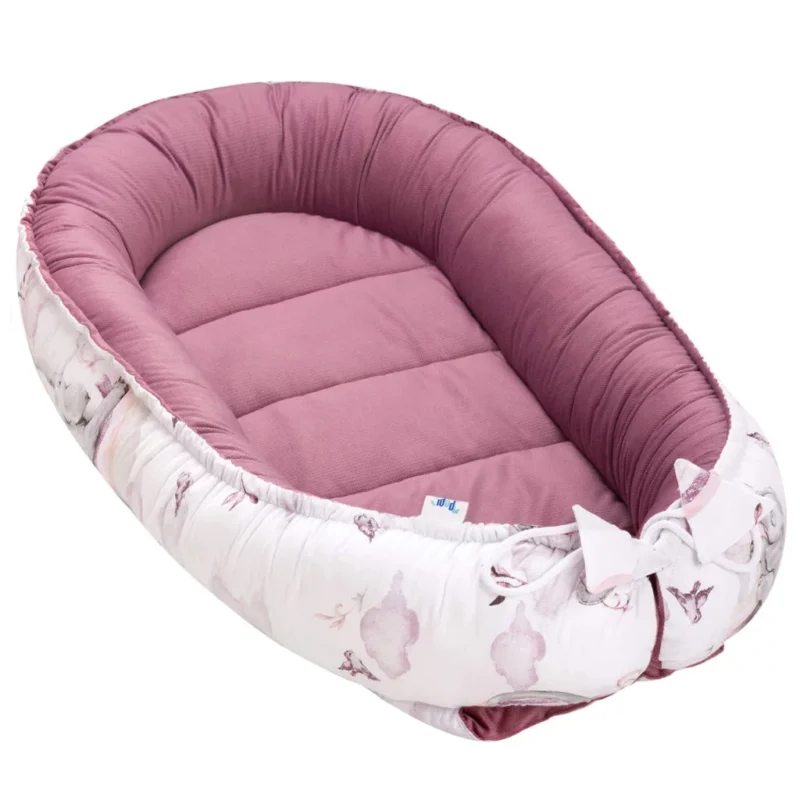 Komfortowy dwustronny kokon - Eledreams Pink z velvetem - obrazek 4