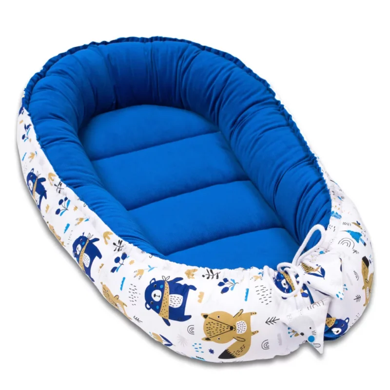 Wyprawka niemowlęca 5-elementowa - Blue Bear - bawełna/velvet - obrazek 3