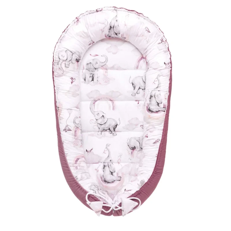 Komfortowy dwustronny kokon - Eledreams Pink z velvetem - obrazek 3