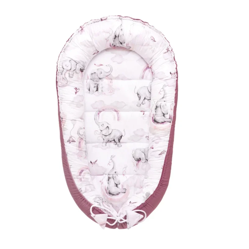 Wyprawka niemowlęca 5-elementowa - Eledreams Pink - bawełna/velvet - obrazek 3