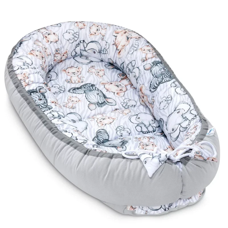 Wyprawka niemowlęca 5-elementowa - Safari grey - bawełna/velvet - obrazek 2