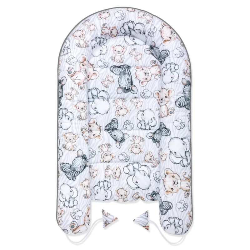 Wyprawka niemowlęca 5-elementowa - Safari grey - bawełna/velvet - obrazek 4