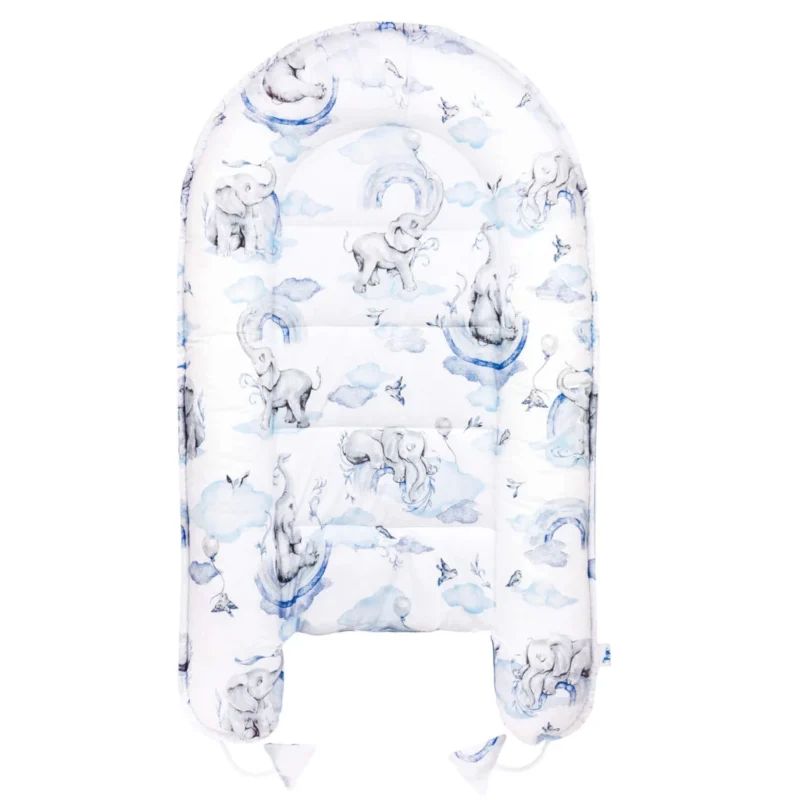 Komfortowy dwustronny kokon - Eledreams Blue z velvetem - obrazek 2