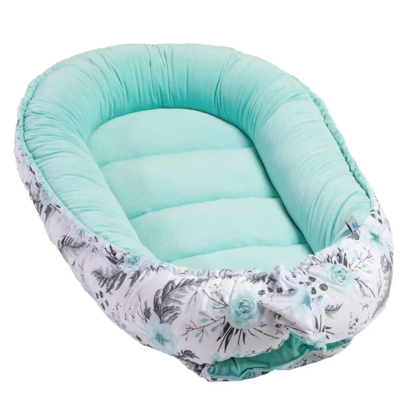 Kokon - Garden Mint - bawełna/velvet - obrazek 3