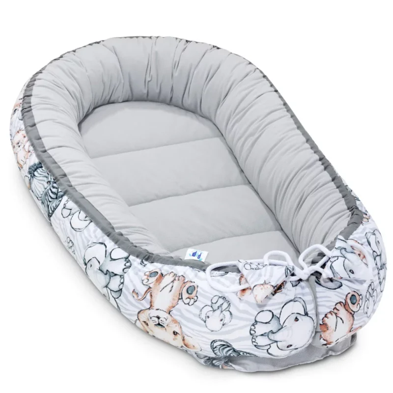 Wyprawka niemowlęca 5-elementowa - Safari grey - bawełna/velvet - obrazek 3