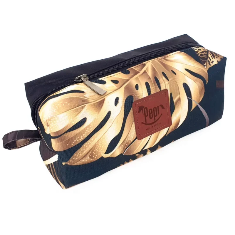 Kosmetyczka PAM - Złote Kwiaty Black