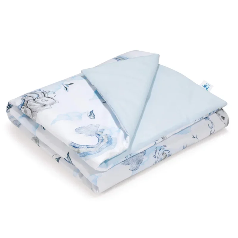 Kocyk bawełniany 75×100 z wypełnieniem Eledreams Blue