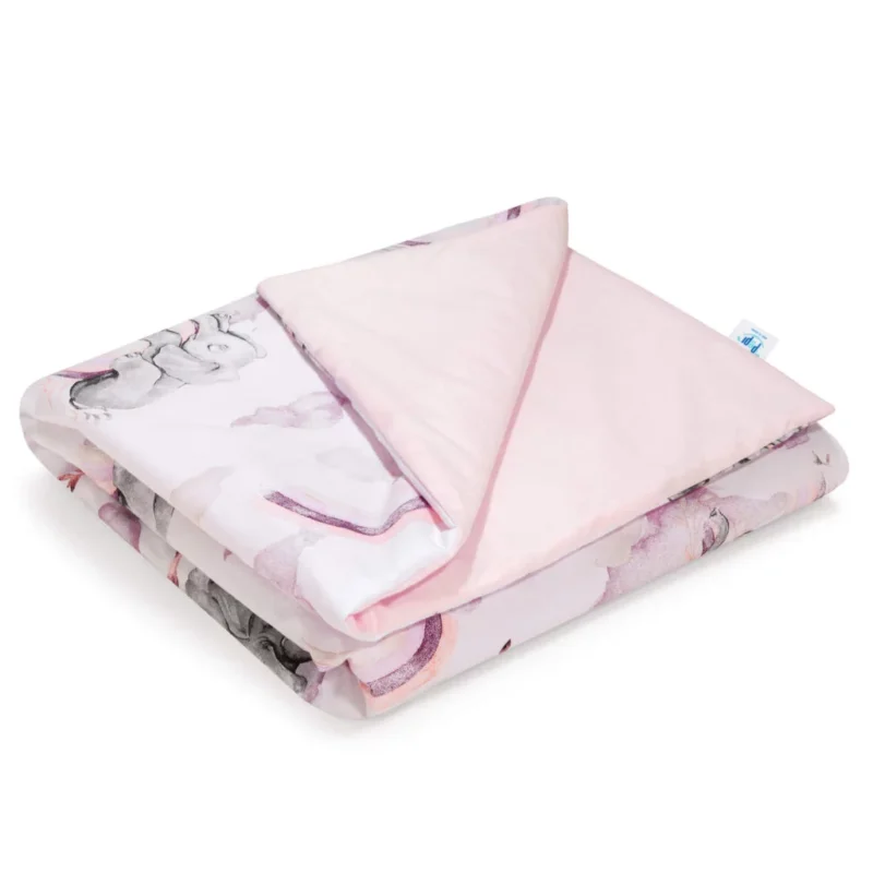 Kocyk bawełniany 55×75 z wypełnieniem Eledreams Pink