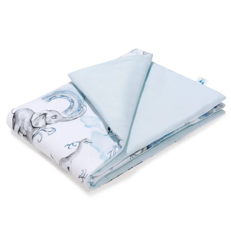 Zestaw kocyk 55×75 i płaska poduszka 25×35 Eledreams Blue - obrazek 3