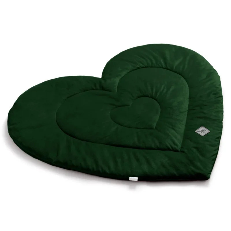 Mata do zabawy SERCE dark green