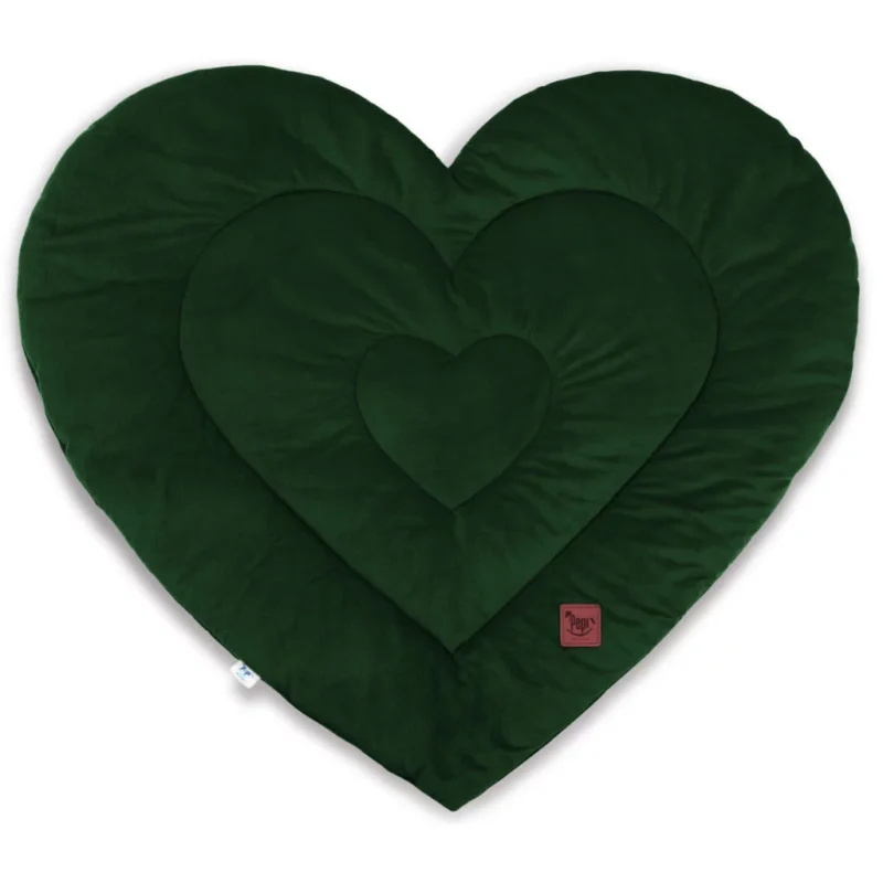 Mata do zabawy SERCE dark green - obrazek 2