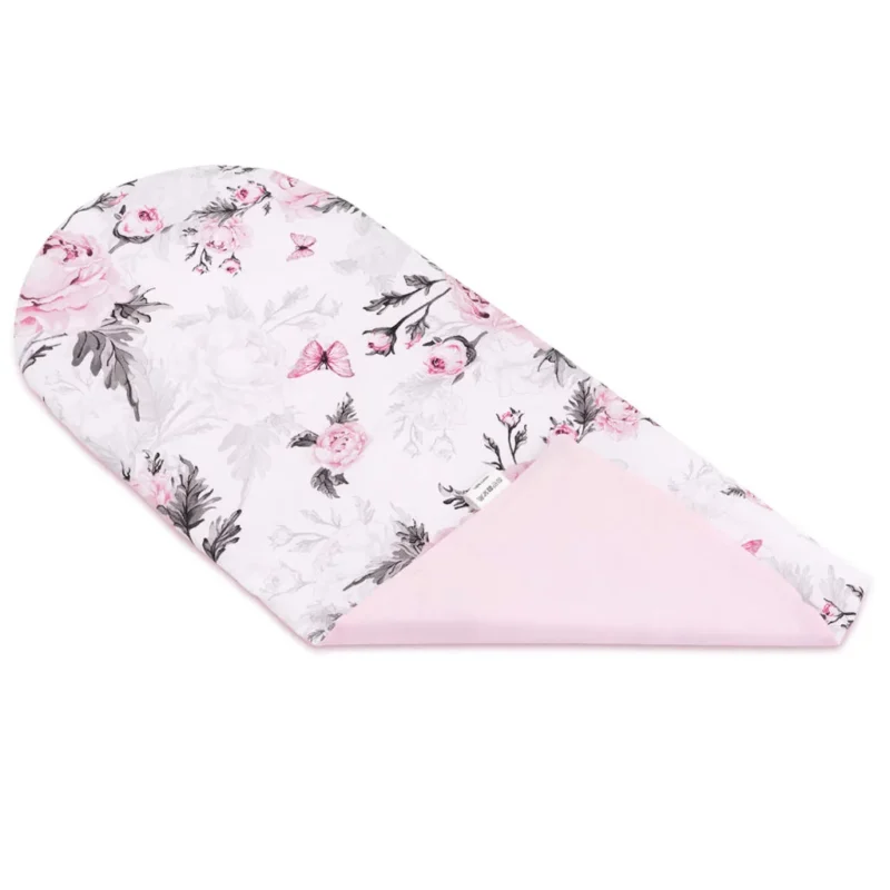 Wyprawka niemowlęca 5-elementowa - Pink Flowers - bawełna - obrazek 5