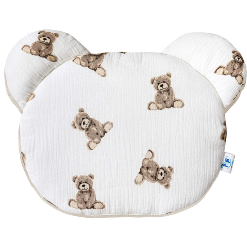 Poduszka Muślinowa Miś Premium Sweet Teddy velvet cappucino