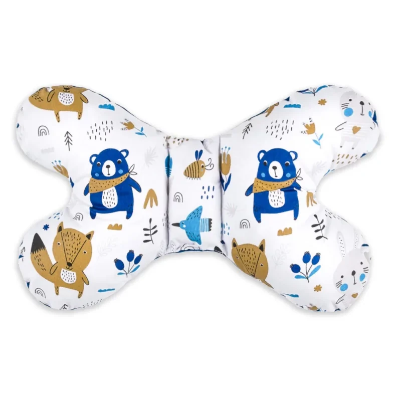 Poduszka MOTYLEK Blue Bear z velvetem granatowym