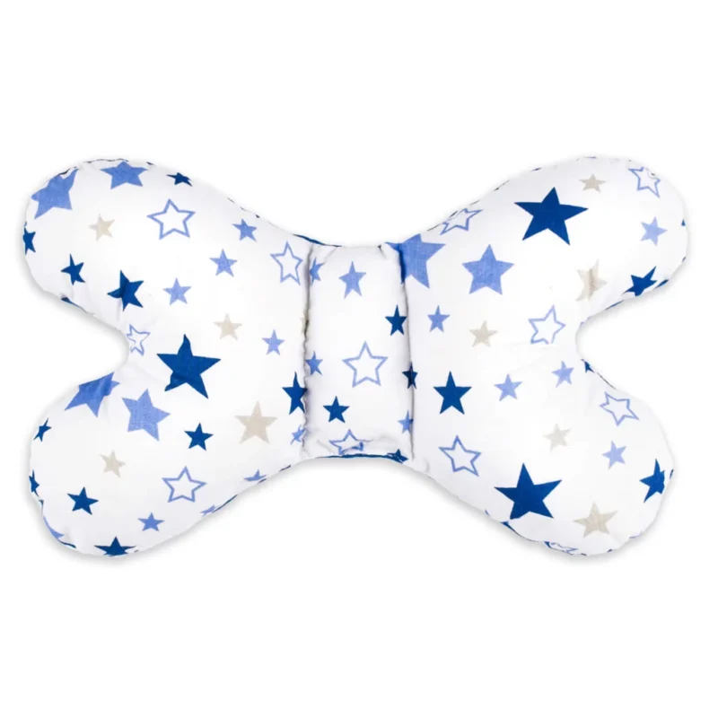 Poduszka MOTYLEK Milky Way z velvetem granatowym