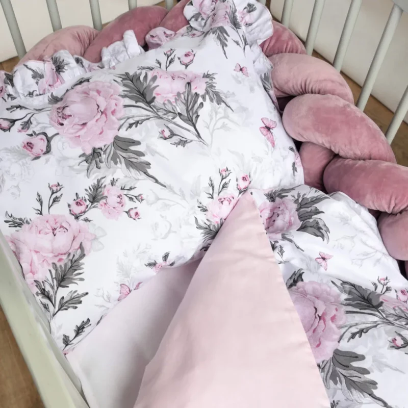 Ochraniacz do łóżeczka WARKOCZ old rosa - obrazek 3
