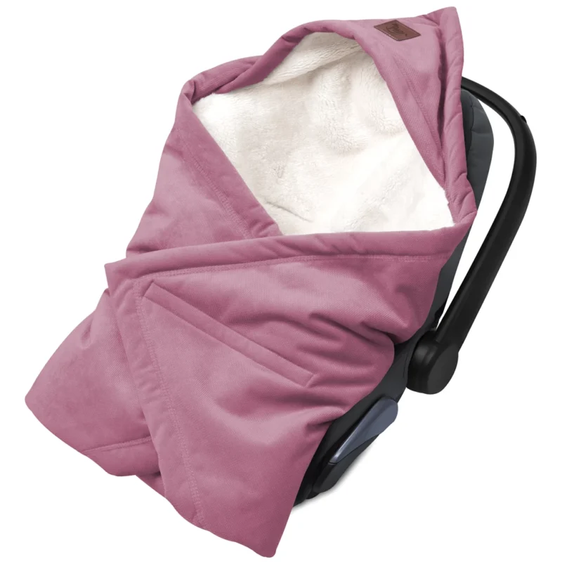 Kocyk do fotelika samochodowego Royal Comfort z velvetem old rosa