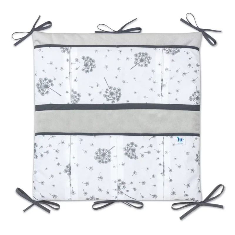Bawełniany organizer do łóżeczka 52×52 Summer Wind z velvetem