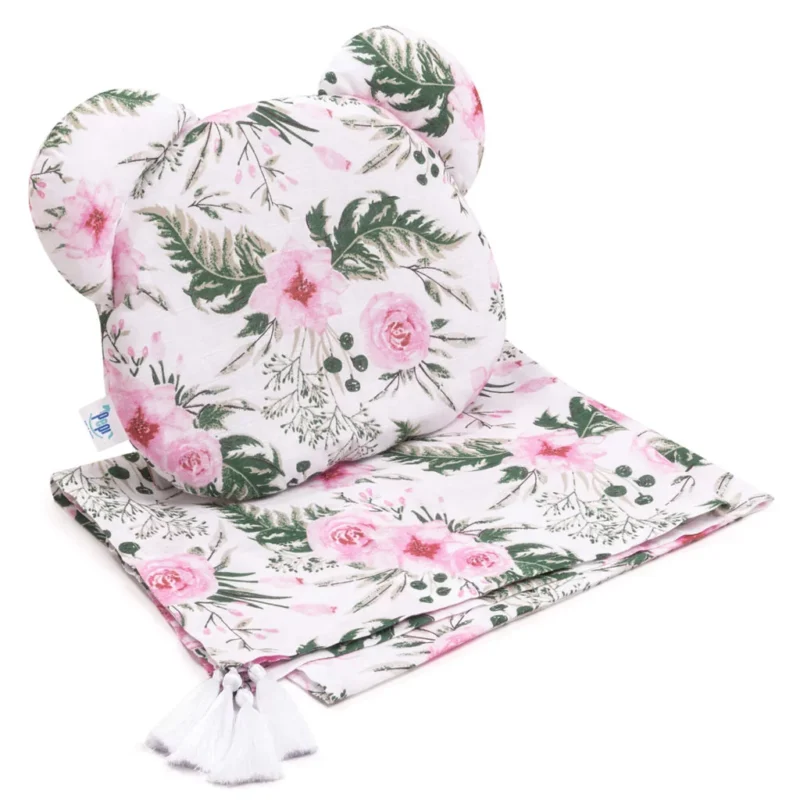 Otulacz muślinowy z poduszką MIŚ Garden Rose