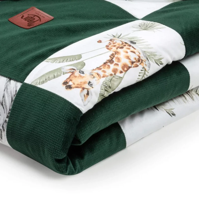Kołderka patchwork 100×140 Afrimals z velvetem - obrazek 2